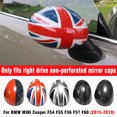 thumbnail image 2 of Pink-Union Jack Door Rear View Mirror Covers Stickers Car-styling Decoration For BMW Mini Cooper One S JCW F56 F55 Accessories Orname, 2 of 7