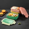 thumbnail image 4 of Wamans Bento Lunch Box for Adults Plastic Lunch Box Fresh-Keeping Box Microwave Oven Heating Sealed Thermal Insulation Bento Box Lunch Box with Tableware Clearance Items, 4 of 7