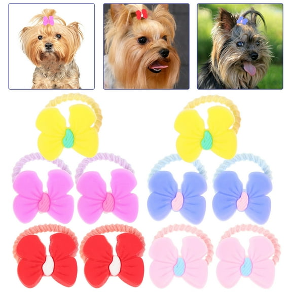 WRITWAA 10pcs Adorable Dog Hair Bows Bowknot Ties for Daily Wear, Holiday, Party, and Headdress Accessories