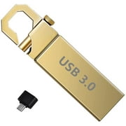 C1 512GB Gold 3.0 PC USB Flash Drive, Compatible with USB Type-C Ports Mobile phone Series Flash Drive, Car Music Flash