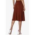 thumbnail image 2 of Women's Simple Foldover Stretch A-Line Flared Knee Length Skirt Comfy Stylish, 2 of 7