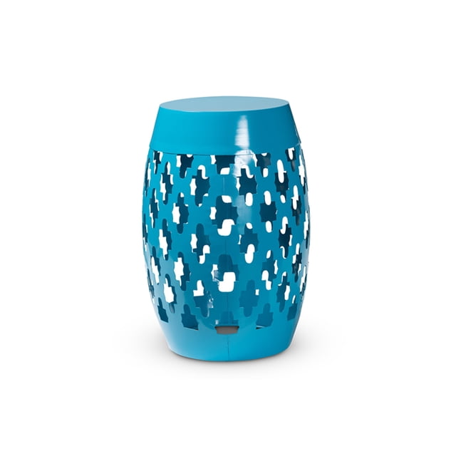 Baxton Studio Branson Modern and Contemporary Blue Finished Metal Outdoor Side Table