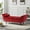 Red, variant on YWEN Velvet Storage Bench for Bedroom End of Bed, 65" Upholstered Rolled Armed Button Tufted Stool Bench, Storage Ottoman Long Bench with with 2 Pillows for Entryway