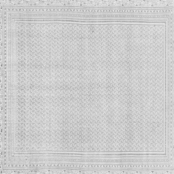 Ahgly Company Indoor Square Abstract Gray Modern Area Rugs, 6' Square