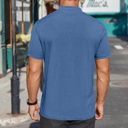 TNDBKQWR Pullover De Hombre De Vestir Mens Black Tshirt Mens Fake Two-Piece Round Neck Top Plus Shirts Mens Soft Knit Shirt Black Tee Shirts for Men