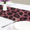 thumbnail image 4 of Yayeee Table Runner 70 inches Long for Home Kitchen Rectangle Dining Table Holiday Party Decoration, Deep Red Leopard Pattern, 4 of 7