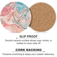 thumbnail image 5 of GZHJMY Round Drink Coasters, 6 Pcs Marbling Paint Splash Absorbent Ceramic Coffee Coasters for Drinks with Cork Base Housewarming Gift for Home Decor, 5 of 5