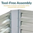 thumbnail image 4 of Sunnydaze Galvanized Rectangle Raised Garden Bed - 4' x 3' x 1' - Silver, 4 of 8
