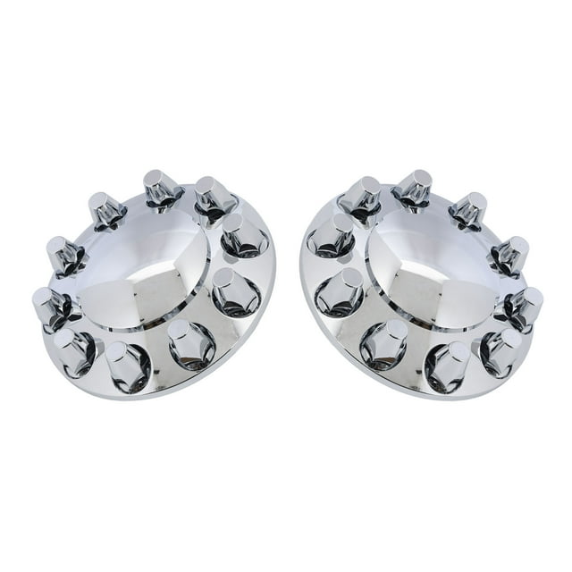 Juego De Cubiertas Cromadas Para Eje, Fácil Instalación, 2 Piezas, Cubierta Para Rueda Del Eje Delantero, Elegante, Resistente A La Corrosión, Con Cubiertas Para Tuercas De 33