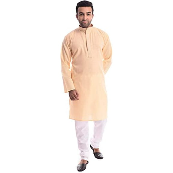 Royal Kurta Mens Linen Khadic Embroidered Kurta Churidar Set
