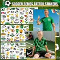 thumbnail image 4 of Yanonmyfd 10 Sheets Soccer Temporary Tattoos 2026 Europa World Cup Soccer Sports Tattoo Soccers Themed Accessories Gifts (Colore),Colore, 4 of 13
