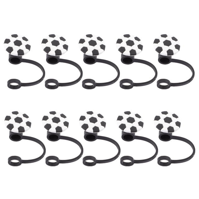 Shisuyan Creative Straw Toppers Black 10Set 1In