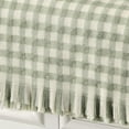 thumbnail image 4 of CREVENT Soft Warm Farmhouse Plaid Green Knitted Throw Blanket,50''x60'', 4 of 4