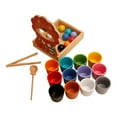 thumbnail image 4 of Pelotas en vasos Juguete de aprendizaje preescolar Juguete de combinación de colores Clasificación de colores del arco iris 12 colores, 4 of 9