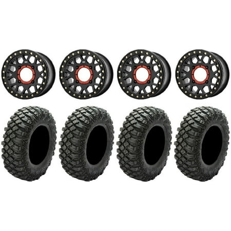 KS235 Grenade Black 15 Wheels 32 Crawler XG Tires Kawasaki Mule Pro FXT KS235 Grenade Black 15 Wheels 32 Crawler XG Tires Kawasaki Mule Pro FXT
