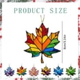 thumbnail image 3 of Stained Glass Maple Leaf Ornament, 3.14 inch Hanging Fall Window Decoration, Acrylic Xmas Tree Pendant, Handcrafted Suncatcher, Autumn Wall Accent, Festive Holiday Home Decor, Christmas Ornament, 3 of 4