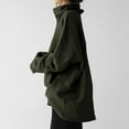 thumbnail image 5 of Hfyihgf Cowl Neck Sweatshirts for Women Plus Size Tops Long Sleeve Tunic Blouse Casual Oversized Solid Color Pullover Hoodies(Army Green,L), 5 of 6