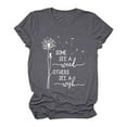 thumbnail image 1 of T-shirt Décontracté pour Femme à Manches Courtes avec Imprimé de Lettres, 1 of 3