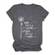 thumbnail image 1 of Camiseta informal de manga corta con estampado de letras para mujer: cuello redondo, top de poliéster, versátil para combinar con leggings o vaqueros, disponible en varias tallas., 1 of 3