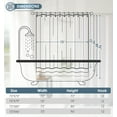 thumbnail image 7 of DONGFXK Waffle Textured Heavy Duty Fabric Shower Curtain, 230GSM Luxury Weighted Polyester Cloth Bath Curtain Set with 12 Stainless Steel Hooks, Blue,72” x 84”, 7 of 7