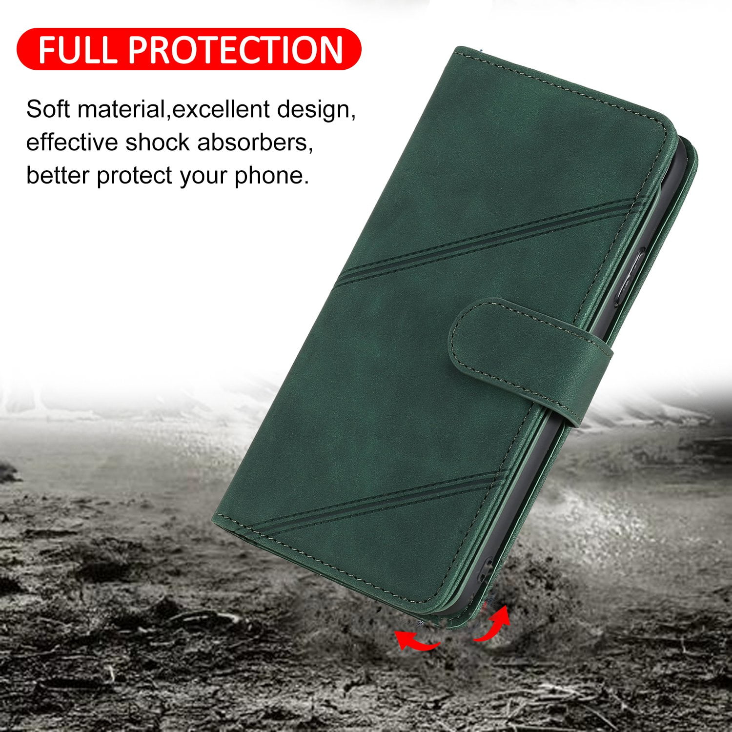 ETFAST Wallet Card Slot Flip Zipper Leather Phone Case For Samsung Galaxy S24 Ultra S24Plus S23 Ultra S23Plus S23FE S22 Ultra S21 Ultra S20 S10 S9 Leather Phone case