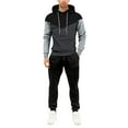 thumbnail image 2 of Wutalume Men's Fall and Winter Hooded Sports Set, Fleece-Lined Warm and Cozy Athletic Outfit with Pullover Hoodie and Jogger Pants,for Outdoor Activities and Gym Training,Dark Gray 2XL, 2 of 5