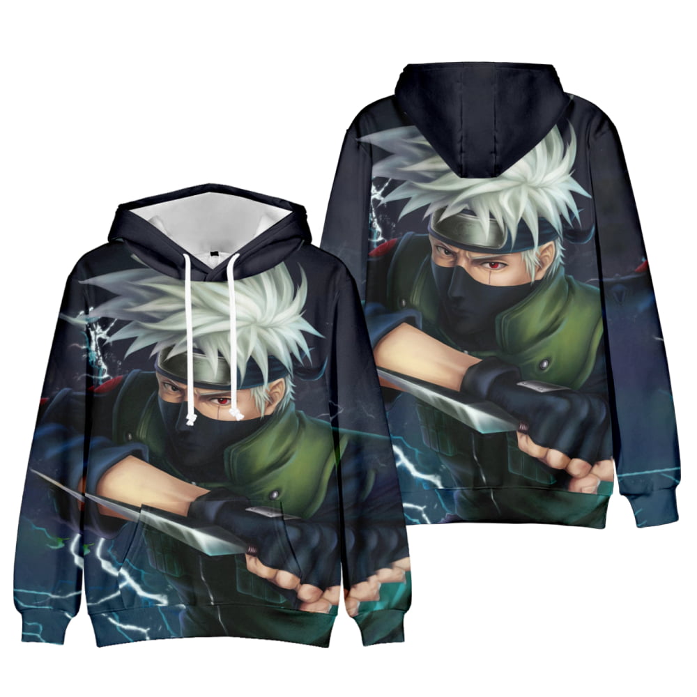Naruto Anime Hoodie Sweatshirt Printed Cotton Sweater Top,Naruto Casual  Printed Hoodies Men Sweaters Sportswear 