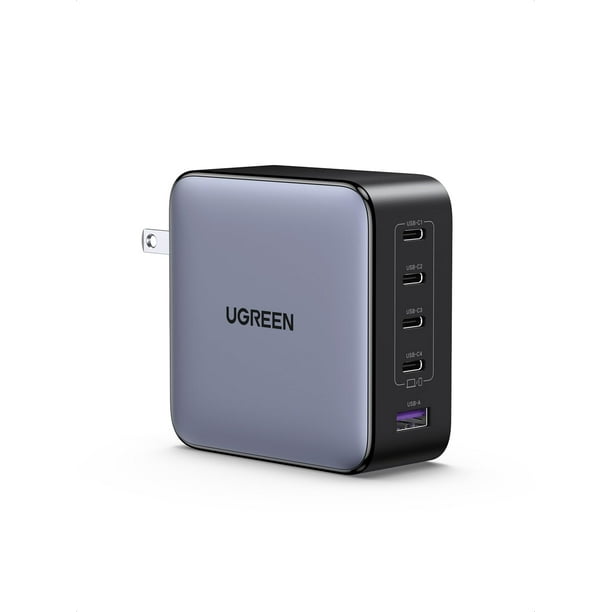 Bloque de carga UGREEN Nexode, 100 W, USB C, 5 puertos GaN, MacBook Pro/Air