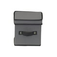 thumbnail image 5 of Household Essentials Saucer Storage Box, Holds 12 Saucers with Felt Protectors, Windowed Panel, 2 Riveted Handles, Foldable and Stackable Box, Gray, 5 of 8