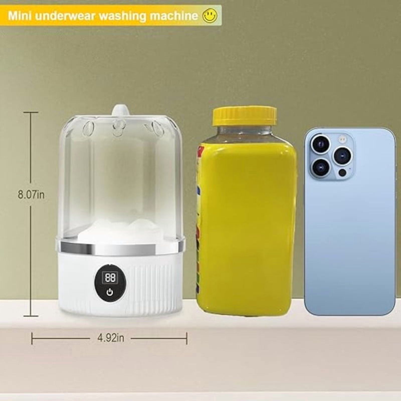 OFEFE Portable Mini Washing Machine - 2025 Upgraded Underwear Washer with Ultrasonic Cleaning, Rechargeable Cordless Laundry Cup for Bra, Socks, Delicates (Fully Automatic)
