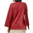 thumbnail image 4 of SHTXOZHI Women's Fringe Leather Jackets Long Sleeve Open Front Cardigans Fall Fashion Tassel Coats, 4 of 5