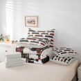 thumbnail image 6 of Manfei Toy Train 7pcs Queen Bedding,Cartoon Boys Art Bedding Comforter Set Queen,Red Blue,Light Gray Reversible, 6 of 7