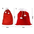 thumbnail image 4 of Visland Santa Claus Gift Bag Folding Lace-up Large Capacity Bright Color Velvet Christmas Candy Bag for Event Festival, 4 of 9