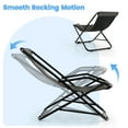 thumbnail image 6 of Costway 1 PC Patio Folding Rattan Sling Lounge Chair Ottoman Rocking Footrests Armrest, 6 of 8