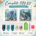 thumbnail image 3 of Ocean Theme Pearl Art DIY Kit, Special Shape Pearl Art Kit, Diamond Pearl Art Kit, DIY Pearl Painting Craft Kit for Adults Beginners, Ocean Wall Decor, 3 of 7