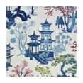 thumbnail image 4 of WYYP Oriental Designs Trees Buildings Square Tablecloth Full Width Single-Sided Printing 100% Polyester Fiber 46*46, 4 of 8