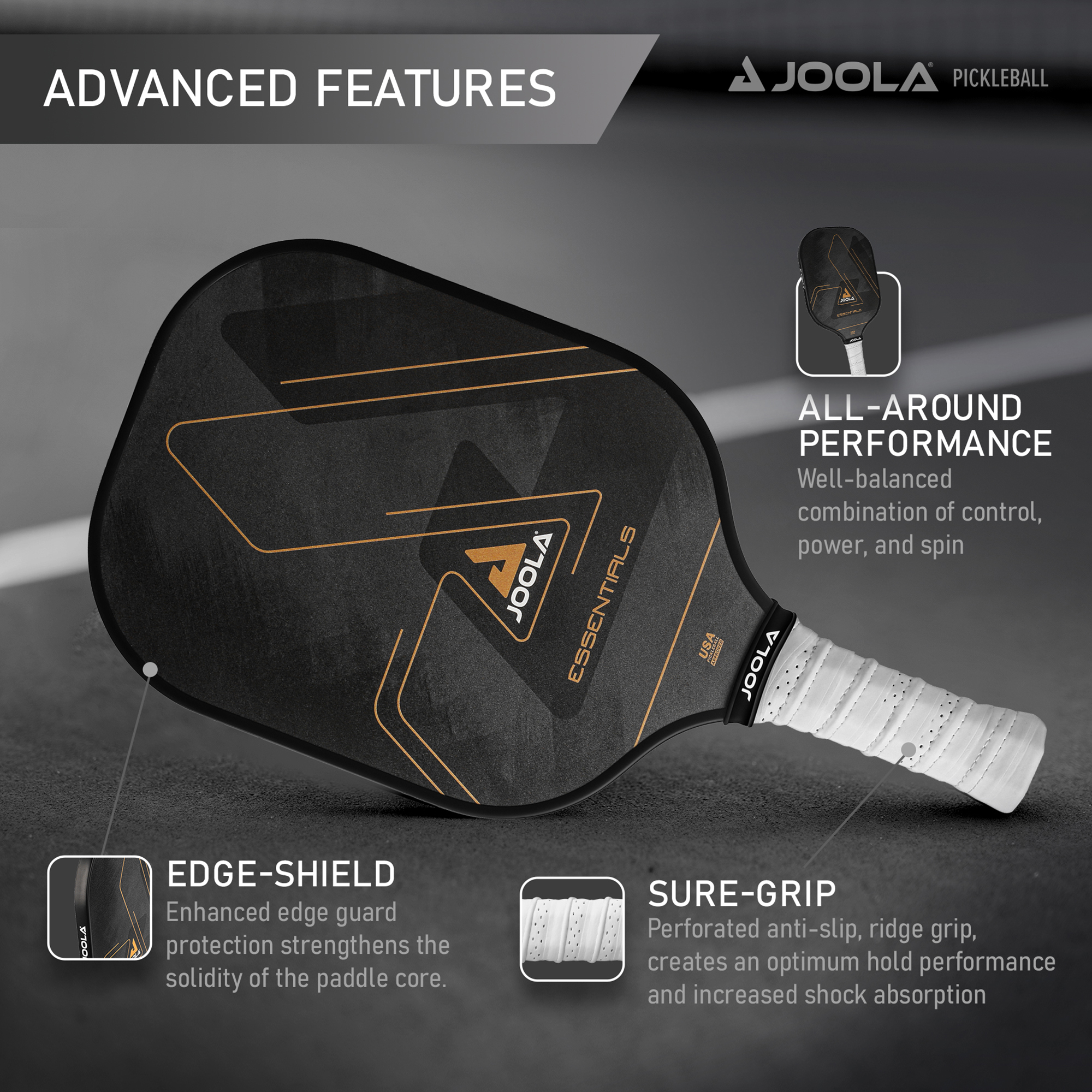 JOOLA Essentials Pickleball Paddle, Fiberglass photo 3