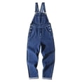 thumbnail image 7 of Womens Solid Color Buttoned Denim Jumpsuit With Shoulder Straps, 7 of 7