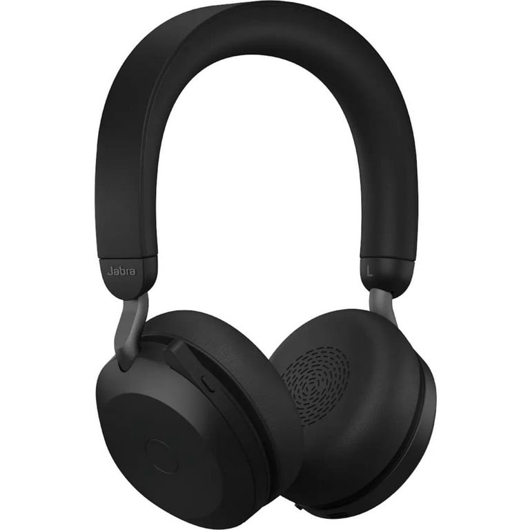 Jabra Evolve2 75 Wireless Bluetooth Headset, Black, with Jabra Evolve2 75 Wireless Bluetooth Headset, Black, with