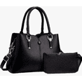 thumbnail image 1 of Bolsa Xtellar Mujer Bandolera Cartera Casual Vintage 2pzs Color Negro, 1 of 4