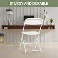 thumbnail image 3 of JINSEED 6 Pack Plastic Folding Chair, Lightweight Portable Party Banquet Event Chairs for Outdoors, White, 3 of 8