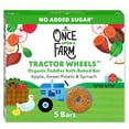 thumbnail image 4 of (6 pack) Once Upon a Farm Organic Tractor Wheels Toddler Bar, Apple, Sweet Potato & Spinach 5 Count, 4 of 16
