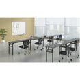 thumbnail image 4 of Lorell Folding Training Table - Melamine Top - 60" Table Top Width x 18" Table Top Depth x 1" Table Top Thickness - 30" HeightAssembly Required - Gray - Particleboard Top Material - 1 Each, 4 of 7