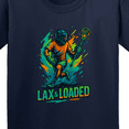 thumbnail image 4 of Inktastic Lacrosse Lax & Loaded Vibrant Sports Art Youth T-Shirt, 4 of 5