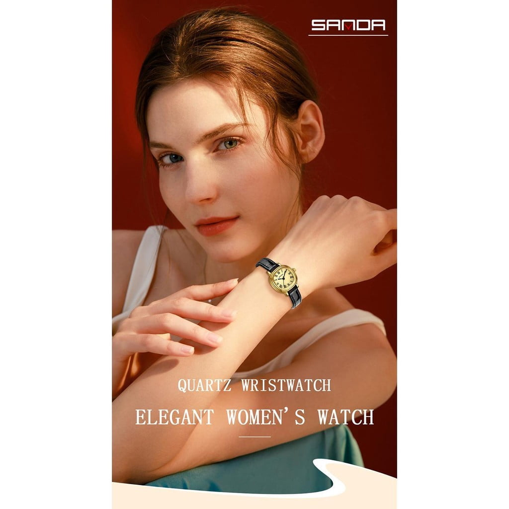 Explojoy Women's Square Quartz Watch – Roman Scale Dial, Waterproof, Leather Strap, Fashion Style