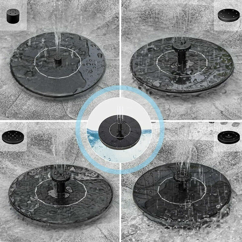 Antique 28 in Outdoor Garden Bird Baths & Solar Powered Round Pond Fountain Set