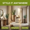 thumbnail image 4 of Wicker Banana Rope Tall Floor Planter with Metal Pot, Large, 4 of 7