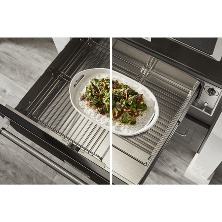 KitchenAid - 27" Warming Drawer with Slow Cook Warming and PrintShield Finish - Black Stainless Steel