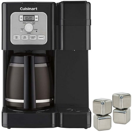 

Cuisinart SS-12 Coffee Center Brew Basics (Black/Silver) Bundle with Deco Essentials 4 Pack Reusable Stainless Steel Ice Cubes