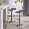 thumbnail image 2 of Duhome Faux Leather Bar Stools Set of 2, Adjustable Barstools with Low Back, Modern Bar Chairs Gray, 2 of 8